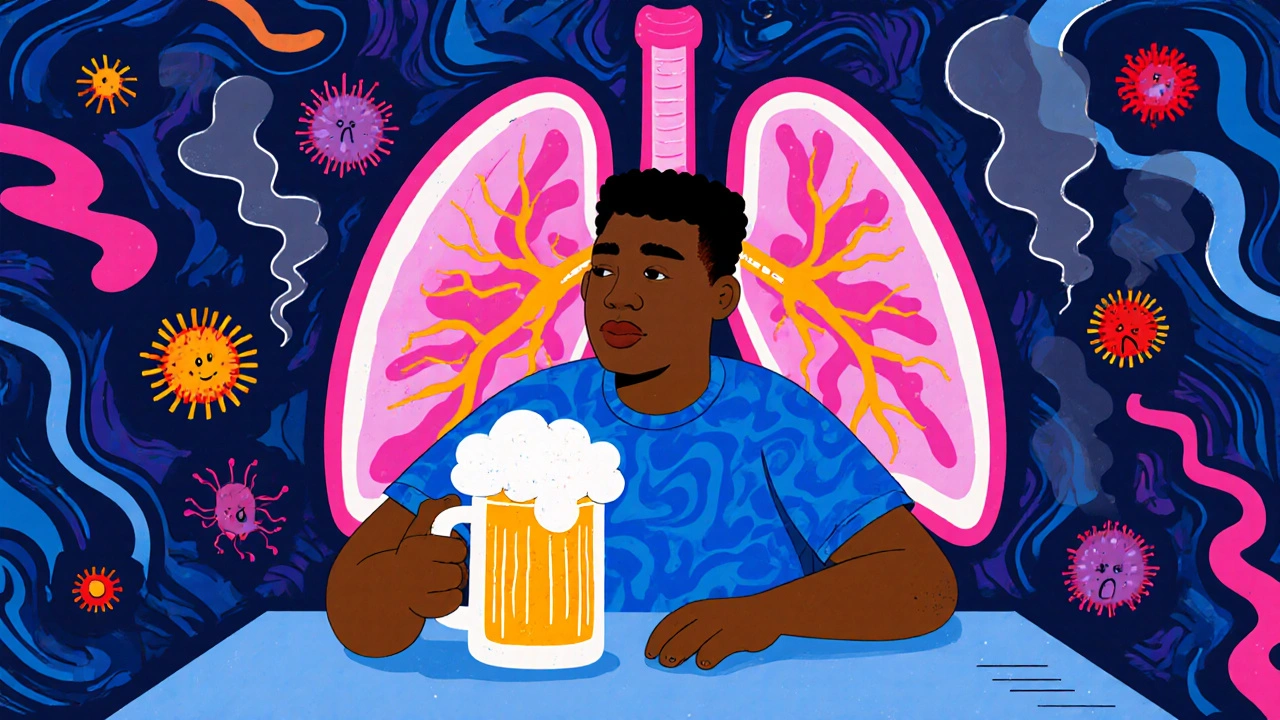 How Alcohol Consumption Affects Lung Inflammation