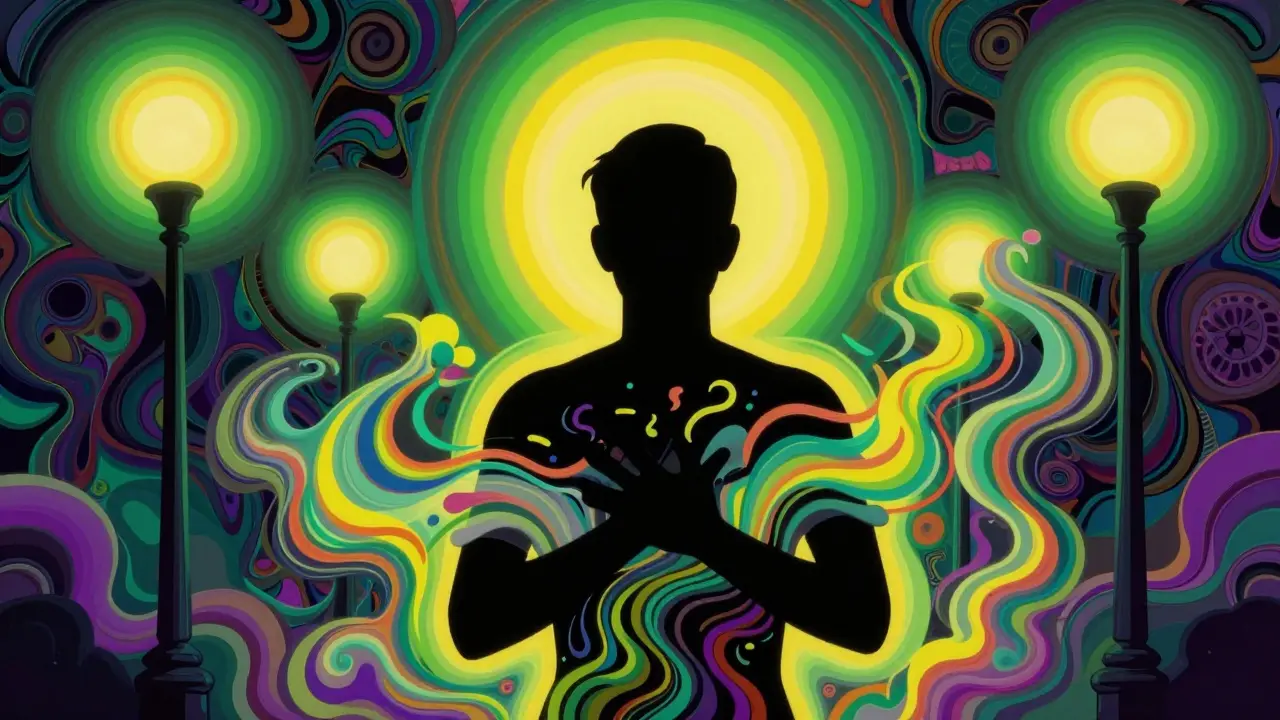 Patient seeing colorful light halos due to cardiac drug toxicity