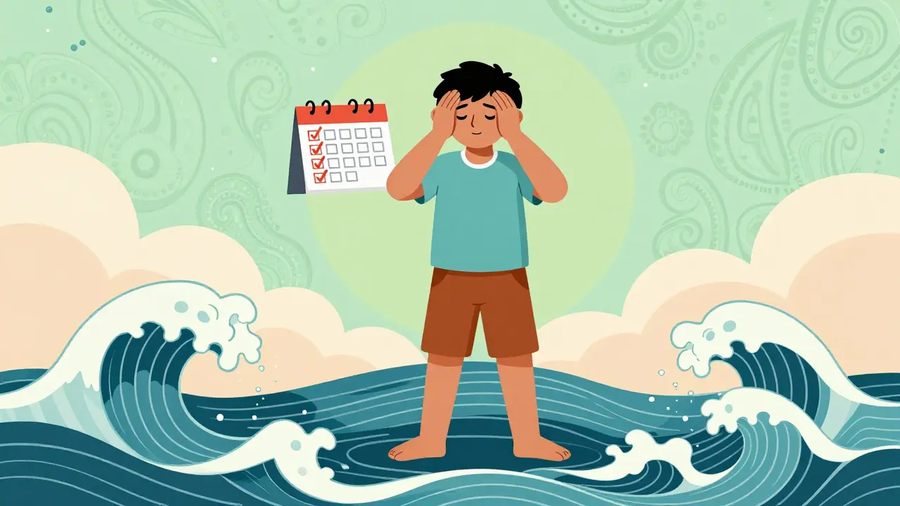 Illustration of a relieved patient enjoying freedom from chronic headaches
