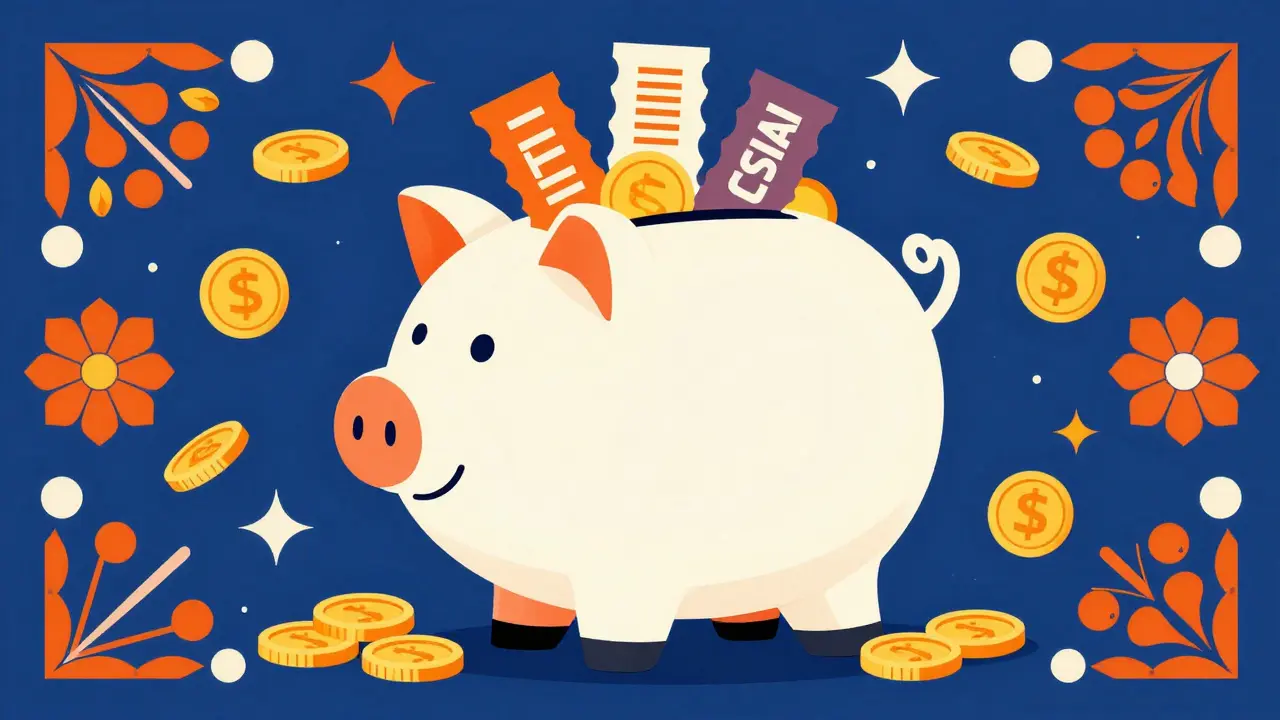 Stylized treasure chest symbolizing medication savings and discounts