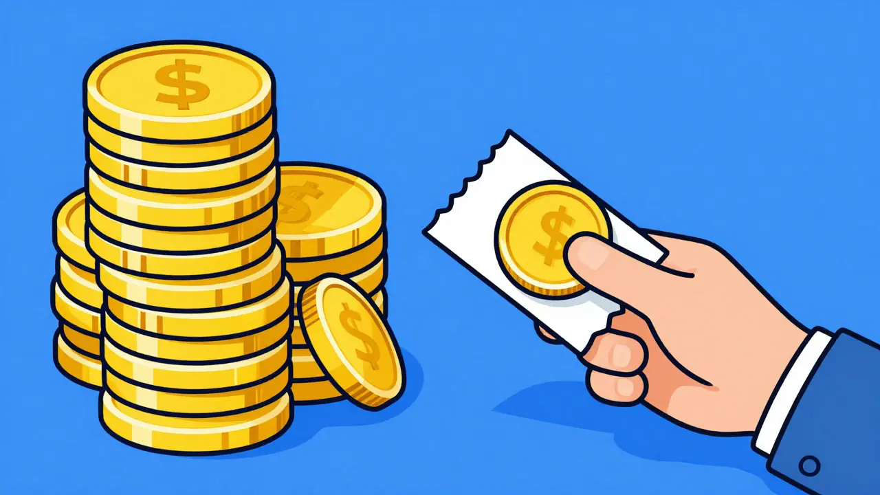 Illustration comparing high retail costs with low online discounts